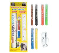 Height Chart - Growth Chart - Doodling Height Measuring Sticker Decorative Growth Wall Sticker For Nursery, Kids Bedroom, Classroom, Playroom, Fun And Interactive Child Growing Trackerr For Home Decor