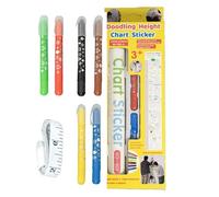 Height Chart - Growth Chart - Doodling Height Measuring Sticker Decorative Growth Wall Sticker For Nursery, Kids Bedroom, Classroom, Playroom, Fun And Interactive Child Growing Trackerr For Home Decor