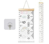 Height Chart, Growth Chart for Recording Development, Wall Mounted Measurement Tool with Hook, Easy Installation Design, 200 cm by 20 cm Size