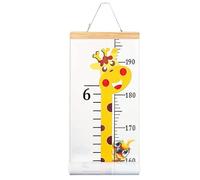 Height Chart on Kids, Decorative Hanging Growth Tracker Banner, Removable Reusable Baby Wall Ruler with Lanyard for Interior Nursery Playroom Home Parenting Milestone Recording