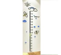 Height Chart Three-Dimensional Height Wall Stickers Kindergarten Cartoon Decorations Decals Children's Room Measuring(Blue)