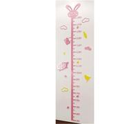 Height Chart Three-Dimensional Height Wall Stickers Kindergarten Cartoon Decorations Decals Children's Room Measuring(Pink)