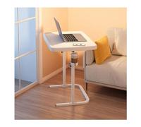 Height Couch Table Tray Portable Folding Bedside Laptop Desk Stoway TV Table with Cup Holder - White (55x40cm) for Dining & Gaming