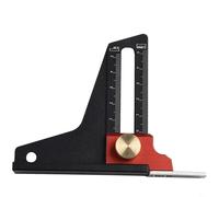 Height Gauge Aluminum Alloy Depth Measuring Tool for Saw Table Router Woodworking Trimming Machine Adjustment 0-55mm Metric Scale Lightweight