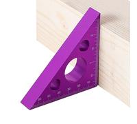 Height Gauge Triangular Ruler,Triangular Height Gauge Metric/Inch Scale Aluminum Square 3 Inch Ruler - Precision Measuring Layout Tool, 45/ , Woodworking Ruler Carpenter Tools