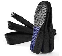 Height Increase Insole Arch Support Elastic Shock Absorbing Sports Shoe Insoles, Heel Lift Inserts Elevator Insoles for Men & Women (2.5cm-Black, Men UK 7-9)