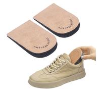 Height Increase Insoles, 3 Layer Brown Heels Removable Soles Lift Insert Height Increase Insoles Comdortable EVA for Women Boots Sports Shoes (S Size)