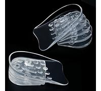Height Increase Insoles,5-Layer Silicone Shoe Lifts for Men and Women,Elastic Heel Raisers,Invisible Insole with Adjustable Height,Soft Heel Lifts with Cushion Pads 1 Pair (0.6cm~3cm)