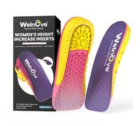 Height Increase Insoles Arch Support - Welnove 3/4 Soft Gel Heel Cushion Pads for Plantar Fasciitis, Achilles Tendinitis, Arch Pain, Shock-Absorbing Shoe Insert Men Women, 1" High (1 Pair)