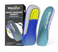 Height Increase Insoles Arch Support - Welnove 3/4 Soft Gel Heel Cushion Pads for Plantar Fasciitis, Achilles Tendinitis, Arch Pain, Shock-Absorbing Shoe Insert Men Women, 1" High (1 Pair)