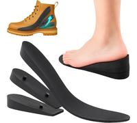 Height Increase Insoles for Men (3 Layers 1" to 3" Inch Boost) Adjustable Heel Lifts (Mens 6-8.5)
