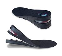 Height Increase Shoe Insoles with Air Cushion, Black, 2 Layers (2" UP), Women's 5.5-9.5