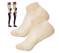Height Increase Socks - Inner Heel Lift, Silicone Insole Guard | Invisible Breathable Sweat Absorbent Stature Booster, Soft Skin Friendly Vertical Growth Accessory with 3.5cm Rise for Any Footwear