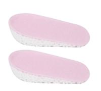 Height Increasing Insoles Soft Elastic Heel Elevator Pads for Men Women Comfortable TPU Foam Ball Gel Cushion Lift Shoe Inserts 1.5cm 2.5cm 3.5cm Height Options Pink Black (1.5cm)