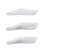 Height Insoles 3.5CM Invisible Height Increasing Insoles Half Sole Heighten Sports Shoe Pad Inserts Men Women(Light Grey-White,3.5cm)
