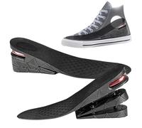 Height Insoles, Height Increases Insoles | 3-Layer Adjustable Elastic Cushion - Increases invisible soft shoes increasing intimate soles by 2.56 inches for the