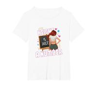 Height is Just a Number Funny Quote Short Girl Attitude T-Shirt, Women's Plus, White, 2X
