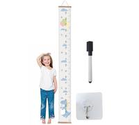 Height Measurement Chart - Kids Canvas Ruler, Wall Hanging Growth Chart with Wooden Frame | Portable Growth Measuring Canvas for Children, Baby Nursery, Dorm Decor, Interior Height Tracking Use