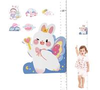 Height Measurement Ruler Kids, Magnetic Bunny Growth Chart, 65-183 cm Removable Gauge, Adjustable Height Tracker for Boys, Girls, Cute and Functional Decor