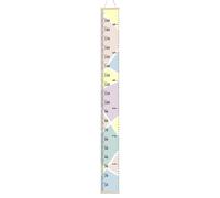 Height Measuring Chart - Height Ruler - Wood & Canvas - Playful Measuring Chart for Children's Room Decoration - Growth Monitoring