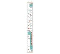 Height Measuring Chart - Height Ruler - Wood & Canvas - Playful Measuring Chart for Children's Room Decoration - Growth Monitoring