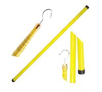 Height Measuring Pole with Hook, Telescopic Epoxy Resin Measuring Rod for Power Line Clearance Inspection, Utility Field Work, Structure Measurement and Surveys(6M)