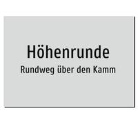 Height Round - Round Path Over the Comb - Sticker A4: 297 x 210 mm - Without Graphics, Only Text