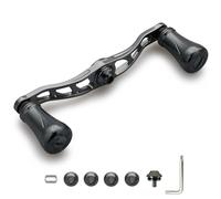 HEIGHTEN 105mm Fishing Reel Handle with 19mm Knob for Shimano Daiwa Abu Garcia Penn Kastking Lew's Baitcasting Reel Power Crank Accessory (Dark Grey) (1157)