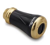HEIGHTEN 19mm Fishing Reel Handle Knob for Shimano Daiwa Baitcasting Spinning Reel Stradic Vanford Sahara FI Tranx SLX Ballistic Exceler Tatula (19mm - Black & Gold) (0870)