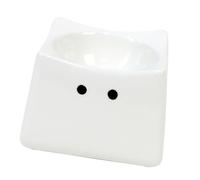 Heightened Earthenware Puss Dish Large Capacity Against Lean Plan for Strong Pose and Easy Cleaning Against Tip Heightened Puss Dish