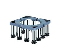 Heightened Washing Machine Base Bracket Adjustable Squared Appliance Roller Base Holder Bracket 24-27cm Refrigerator Stand Pedestal for Fridge, Air Conditioner, Heavy Machines