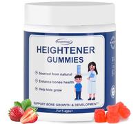 Heightener Growth Gummies 60 Count - Natural Growth Supplement for Children and Adolescents - Bone-Strengthening Vitamins (Contains Vitamins D3，K2，Calcium) - Tall Nutrition