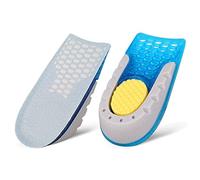 Heightening Insole 1 Pair Silicone Gel Insoles Heel Cushion for Feet Soles Relieve Foot Pain Protectors Spur Support Shoes Pad Feet Care Inserts Heightening Insoles Men(2.5cm)