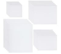 HEIHAK 20 Pack Canvas for Painting, Stretched Cotton Blank Panels Set,30x40, 25x30, 20x25,15x15cm(5 of Each) White Painting Canvas for Acrylic Oil Watercolor, Sketching, Drawing Art Creation