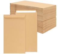 HEIHAK 200 PCS Small Brown Envelopes, 9x16cm Kraft Paper Seed Envelope, Self Adhesive Envelopes for Seeds, Coins and Small Items