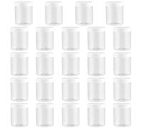 HEIHAK 24 Pack 8 oz 250ml Round Plastic Jars With Lids - Clear Empty Slime Containers for Storage, Spice, Jam, Sweets, Crafts