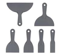 HEIHAK 24 PCS Putty Knife Set, 6 Sizes Plastic Putty Knife Scraper, Flexible Plastic Paint Scraper Tool for Spackling, Wallpaper Scraper Tool, Grey
