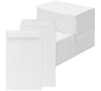 HEIHAK 300 PCS Small White Envelopes, 6 x 10 CM Self Adhesive Seed Envelopes Mini Paper Envelope for Seeds, Coins, Bead and Small Items
