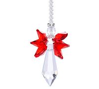 HeiHeiDa Halloween Crystal Decoration Modern Rainbow Crystal Glass Ornaments Angel Chakra Suncatcher Auto Rear View Mirror Guardian Angel Hanging Decoration for Car Christmas Tree Windows Walls