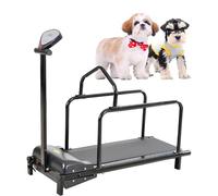 HEIHEIZI Dog Treadmill for Small Dogs, Adjustable Speed Canine Running Slatmill Machine, Speed 0.8-6km/H, Multi-function Home Pet Fitness Treadmill for Exercise & Healthy & Fit Pet Life,Black