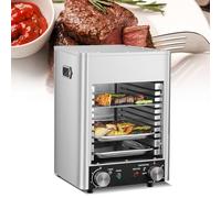 HEIHEIZI Electric Steak Grill, 1700W Portable Indoor Countertop Oven, Smokeless Electric Grill, Heats up to 800 Degrees, BBQ Grill, for Toast and Broil Chicken, Beef, Pork, and Vegetables