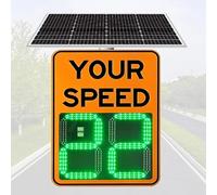 HEIHEIZI Solar Radar Speed Sign,Traffic Warning Board,Up to 660 LED Beads, High Visibility Reflective and LEDs,1000ft Detection, ±0.5MPH,Coverages up to 4 Lanes, Customization 60x90cm/24″x35″-Orange