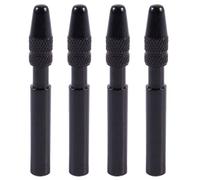 Heiikiuy 4 X Bicycle 40mm Presta Valve Tire Tyre Extender Extension Cap Cover Adapter Black