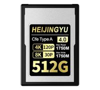 HEIJINGYU 512GB CFexpress 4.0 Type A Memory Card, Up to 1750MB/s Read Speed and 1750MB/s Write Speed for 4K 120P, 8K 30P Recording for Alpha & FX Cameras