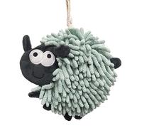 Heikrdo Sheep Funny Hand Towels for Bathroom Kitchen - Cute Decorative Sheep Decor Hanging Washcloths Face Towels Super Absorbent Soft - Gift for Friends and Family (Green)