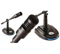 HEIL Sound PR-10-PKG - AR Dynamic Studio Microphone with LB-1 Lighted Base (BLACK) with PTT (3-pin XLR)