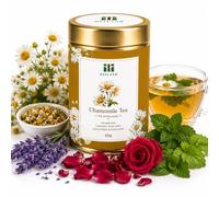 HEILAND Chamomile Tea - 100% Natural Loose Chamomile Flowers - Caffeine-Free Herbal Tea for Relaxation & Better Sleep - Supports Skin Health & Well-Being - Light & Soothing Floral Infusion - 50g