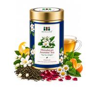 HEILAND Jasmine GreenTea - Premium Loose Herbal Blend with Jasmine Flowers, Rose Petals, Chamomile & Citrus - Caffeine-Free Relaxing Tea for Stress Relief & Immune Support - Floral & Aromatic - 50g