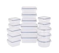 Heilanole 16 Piece Food Storage Containers Set with 16 Easy Snap Lids Food Containers for Pantry Kitchen Organization FoodStorage