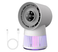 Heilanole 2-In-1 Bladeless Fan and Electric Bug Zapper, Rechargeable, 20-Speed, Ideal for Backyard and Bedroom Comfort